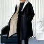Plain Hooded Drawstring Waist Zip-Up Long Trench Coat