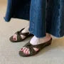 Wedge Heel Twisted Sandals