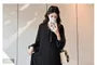 Maternity Long-Sleeve Tie-Neck Polka Dot Loose Fit Midi Dress