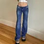 High Rise Washed Flared Jeans