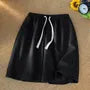 Drawstring Waist Plain Shorts