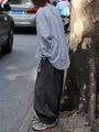 Mid Rise Plain Wide Leg Pants