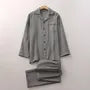 Couple Matching Pajama Set: Long-Sleeve Collared Top + Pants (Various Designs)