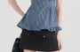 Plaid Ruffle Mock Two Piece Camisole Top