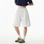 Drawstring Waist Plain Sweat Shorts