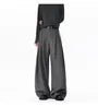 Mid Rise Plain Pleated Baggy Dress Pants