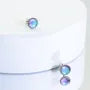 Moonstone Bead Alloy Barbell Earring