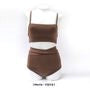 Plain High-Waist Bikini Set