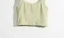 Sleeveless Square Neck Ruched Crop Top