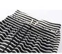 Drawstring Waist Striped Wide Leg Sweatpants