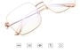 Oversized Square Metal Frame Eyeglasses