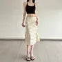 Low Rise Dotted Midi Pencil Skirt
