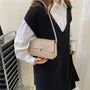 Faux Leather Flap Shoulder Bag