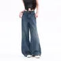 Low Rise Washed Wide Leg Jeans