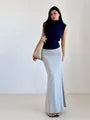 Mid Rise Plain Maxi Pencil Skirt