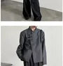 Stand Collar Plain Frog Closure Blazer