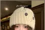 Button Accent Cable Knit Beanie