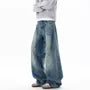 Low Rise Washed Wide Leg Jeans