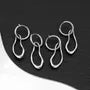 Alloy Hoop Drop Earring / Clip On Earring