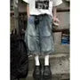 Mid Rise Washed Panel Cargo Jorts