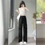 High Waist Plain Wide Leg Cargo Pants