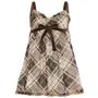 V-Neck Plaid Ruffled-Trim A-Line Camisole Top / Short Sleeve Top