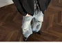 Mock Two-Piece Collared Plaid Panel Zip-Up Jacket