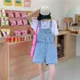 Washed Denim Jumper Shorts