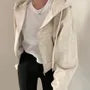 Plain Zip-Up Crop Hoodie