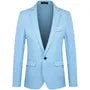 Set: Peak Lapel Single-Button Blazer + Tapered Dress Pants