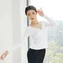 Long-Sleeve V-Neck Plain Dance T-Shirt