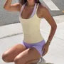Set: Halter Neck Tank Top + Camisole Top + High Waist Yoga Shorts