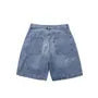 Washed Distressed Denim Shorts