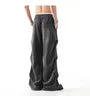 Drawstring Waist Ruched Flared Sweatpants