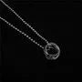 Set of 2: Stacked Ring Pendant Ball Chain Necklace + Paperclip Chain Necklace