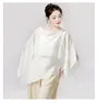 Flared-Sleeve Plain Asymmetrical Dance Top