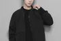 Round Neck Plain Zip Windbreaker