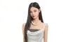 Mock Two-Piece Cowl Neck Two Tone Lace Trim Ruched Mesh Crop Tank Top