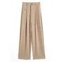High Rise Plain Wide Leg Slacks (Various Designs)