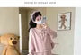Maternity Set: Round Neck Contrast Trim Cardigan + High Waist Midi A-Line Skirt