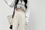 High Waist Wide Leg Dress Pants