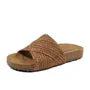 Platform Woven Slide Sandals