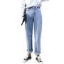 Mid Rise Straight Leg Jeans