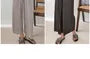 Set: Short-Sleeve V-Neck Pleated Top + Elastic Waist Pleated Pants
