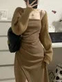 Puff-Sleeve Plain Knit Shrug