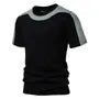 Short-Sleeve Crewneck Two Tone T-Shirt