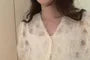 Long-Sleeve Plain Shirred Trim Cardigan