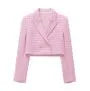 Double Breasted Houndstooth Blazer / Mid Rise Skort