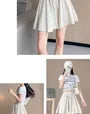 Maternity Elastic Waist Plain Wide Leg Shorts