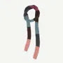 Color Block Knit Narrow Scarf